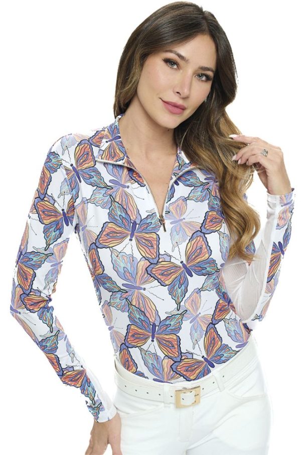 Dancing Equestrian Spring Butterfly Long Sleeve Shirt - Image 4