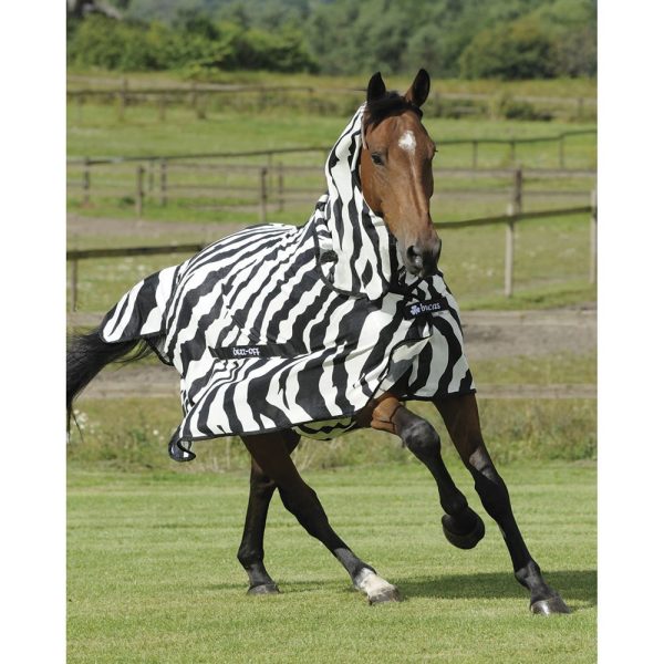 Bucas Buzz-Off Zebra Fly Sheet with High Neck